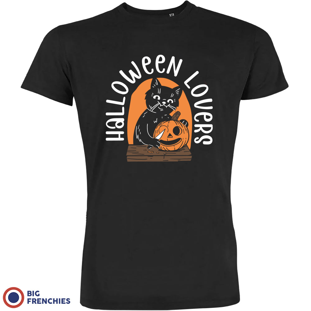 Halloween Lovers Cat Organic Cotton Tee Men's BIG FRENCHIES