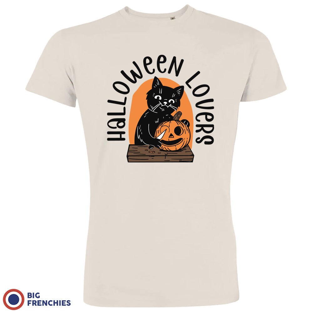 Halloween Lovers Cat Organic Cotton Tee Men's BIG FRENCHIES