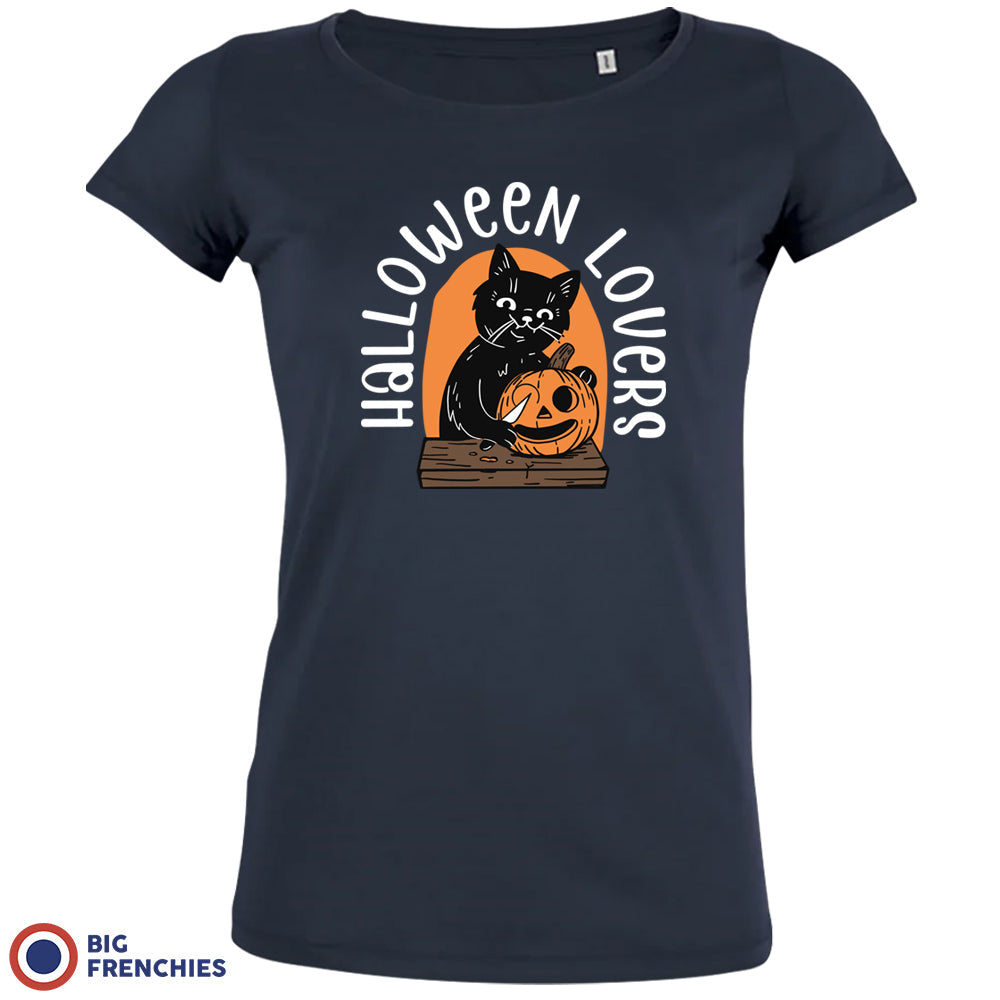 Halloween Lovers Organic Cotton Tee Women's Big Frenchies