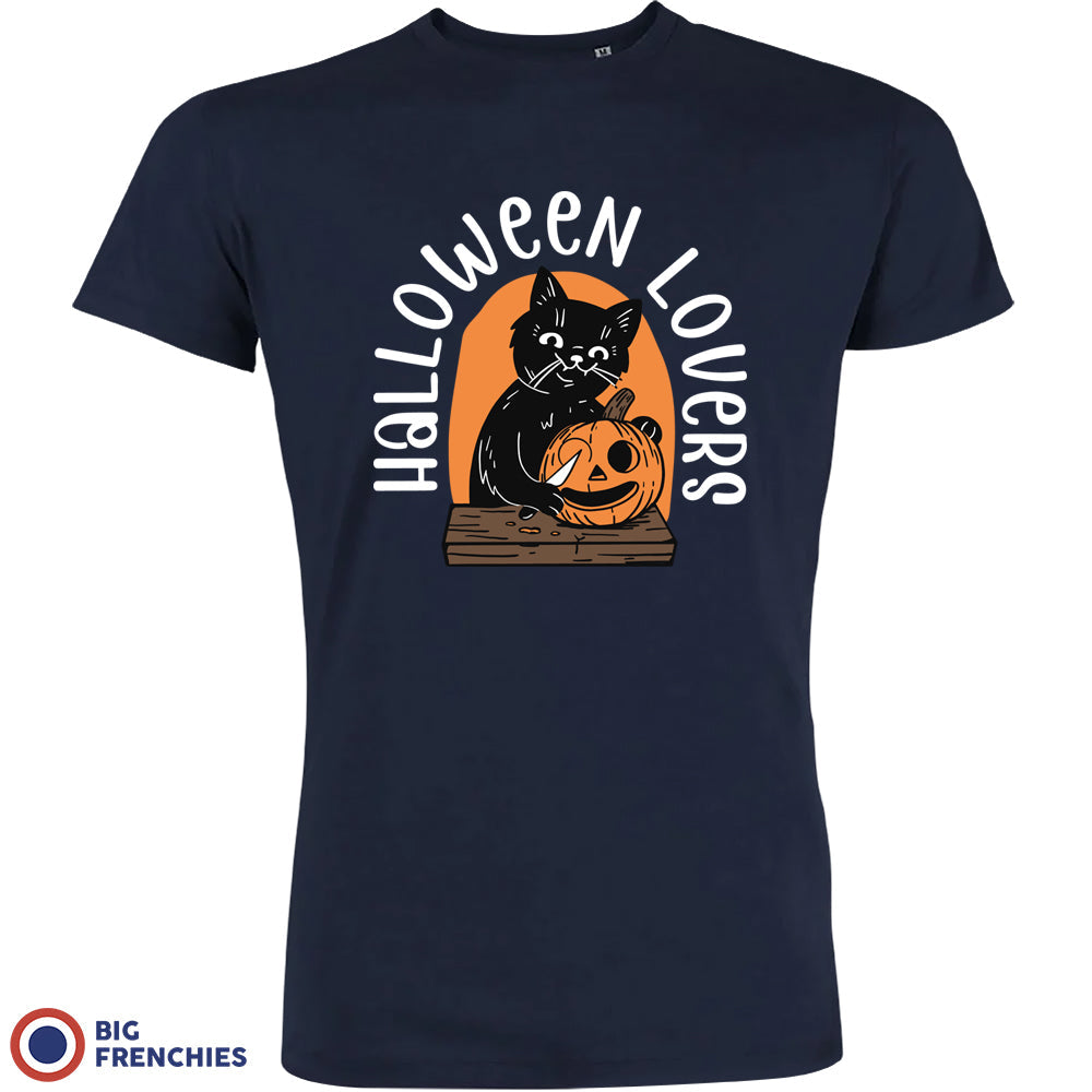 Halloween Lovers Cat Organic Cotton Tee Men's BIG FRENCHIES