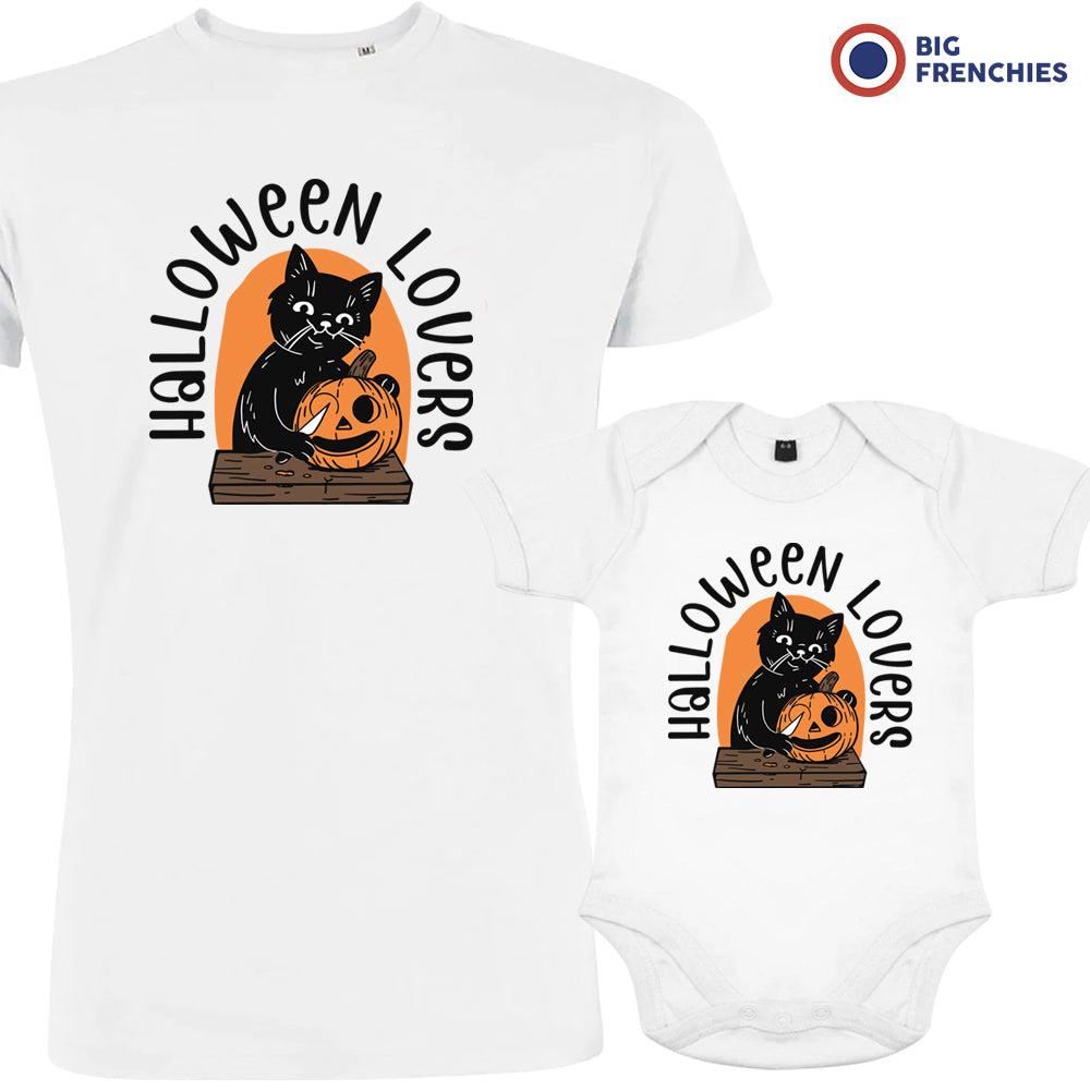 Halloween Lovers Organic Cotton Family Set Dad and Child Big Frenchies