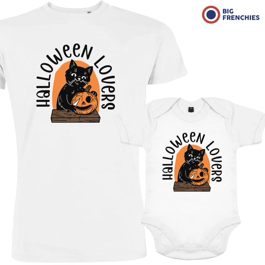 Halloween Lovers Organic Cotton Family Set Dad and Child Big Frenchies