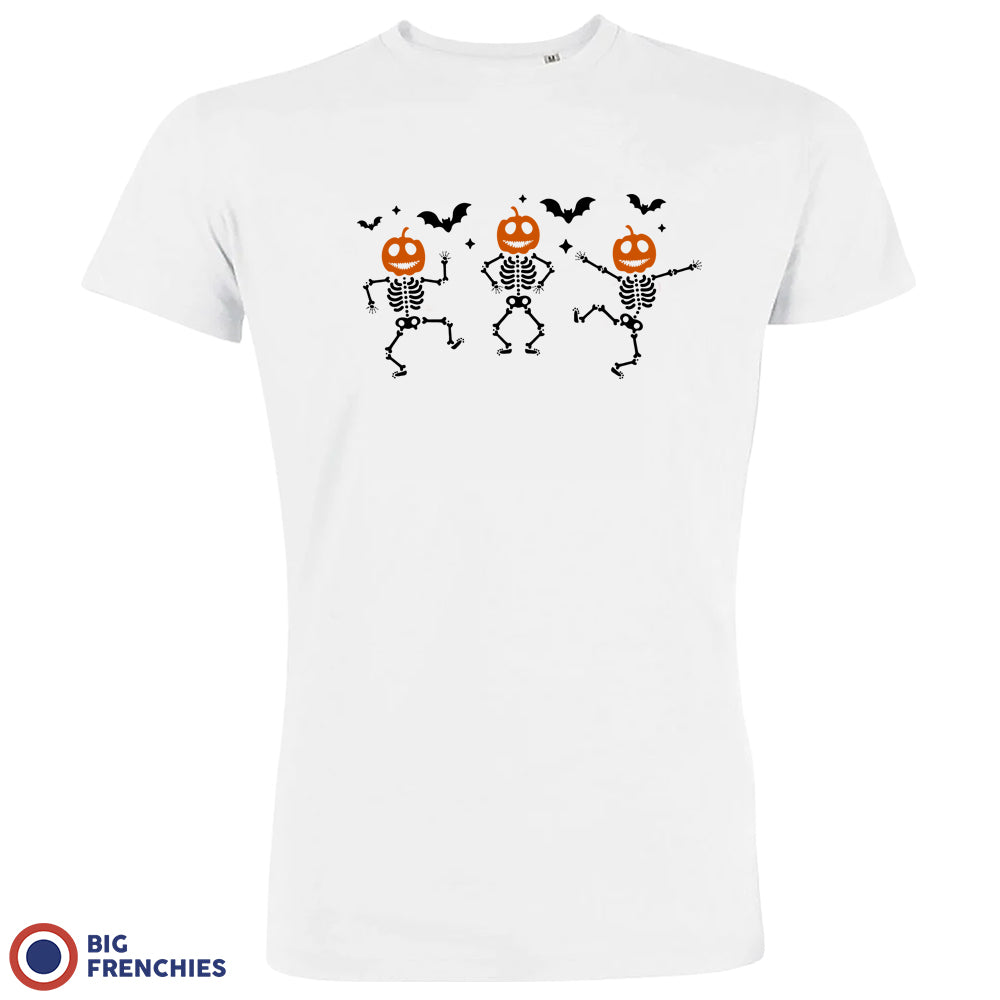Pumpkin Skeleton Dance Halloween Men's Organic Cotton Tee