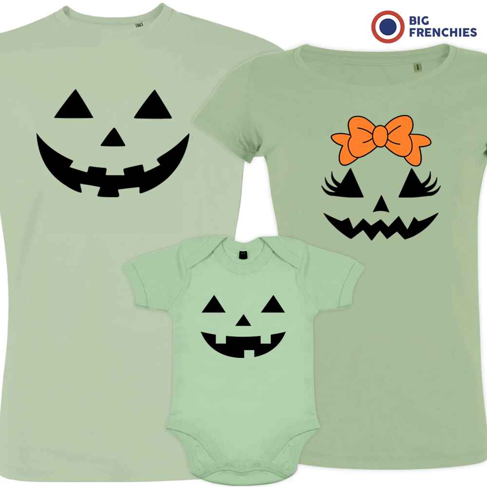 Halloween Pumpkin Organic Cotton Matching Family Set of 3