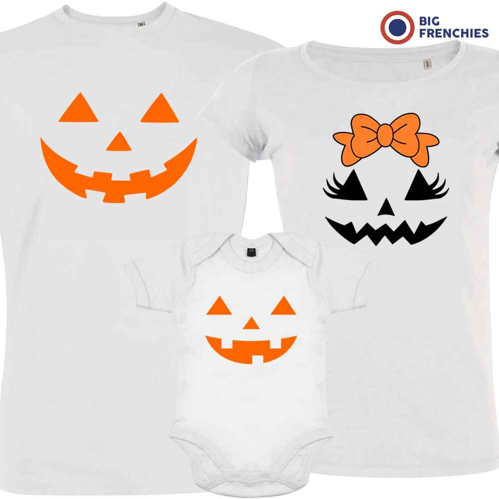 Halloween Pumpkin Organic Cotton Matching Family Set of 3