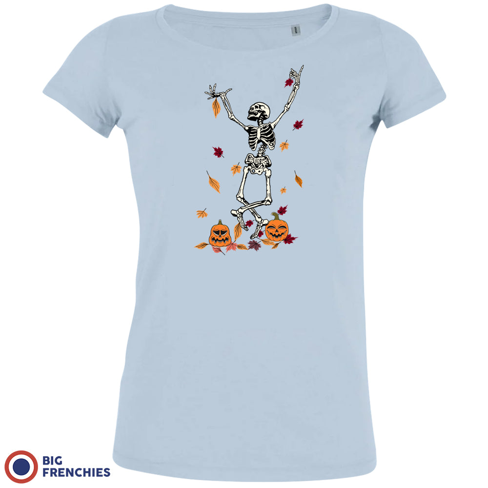 Fall Skeleton Dance Organic Cotton Tee Women's Halloween BIG FRENCHIES