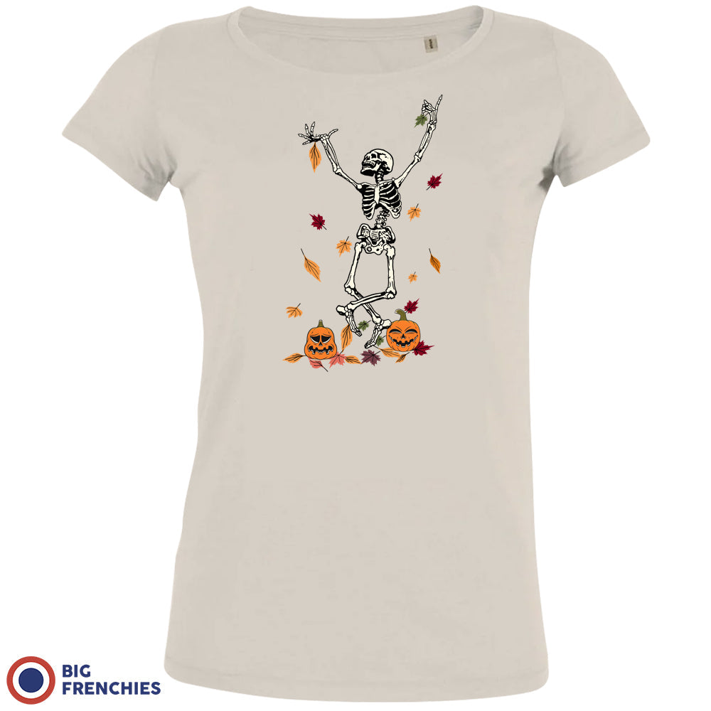 Fall Skeleton Dance Organic Cotton Tee Women's Halloween BIG FRENCHIES
