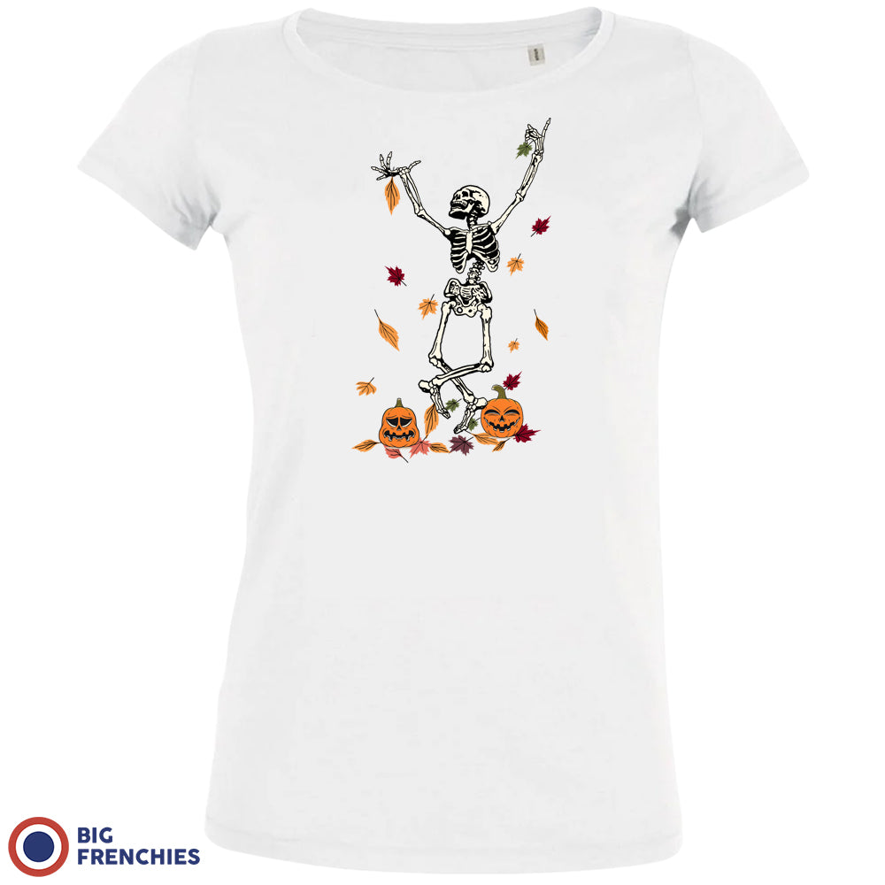 Fall Skeleton Dance Organic Cotton Tee Women's Halloween BIG FRENCHIES
