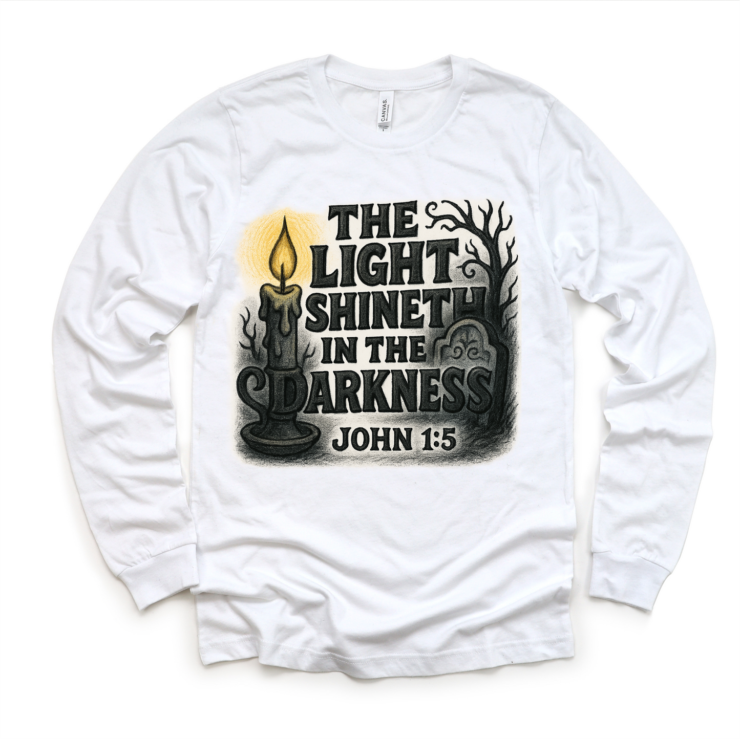 The Light Shineth In The Darkness Shirt - Christian Tee MZ26