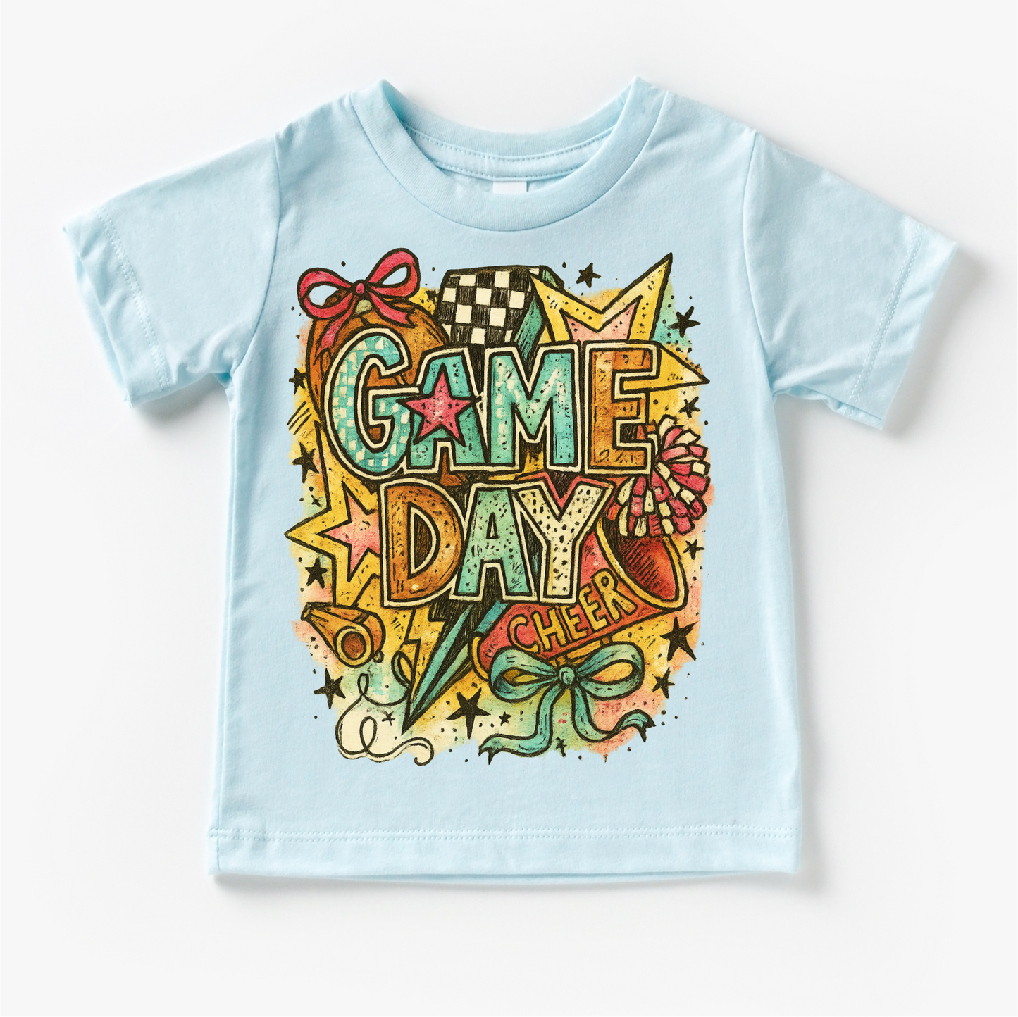 Girls Game Day Sporty Football Shirt Football Tee MZ46