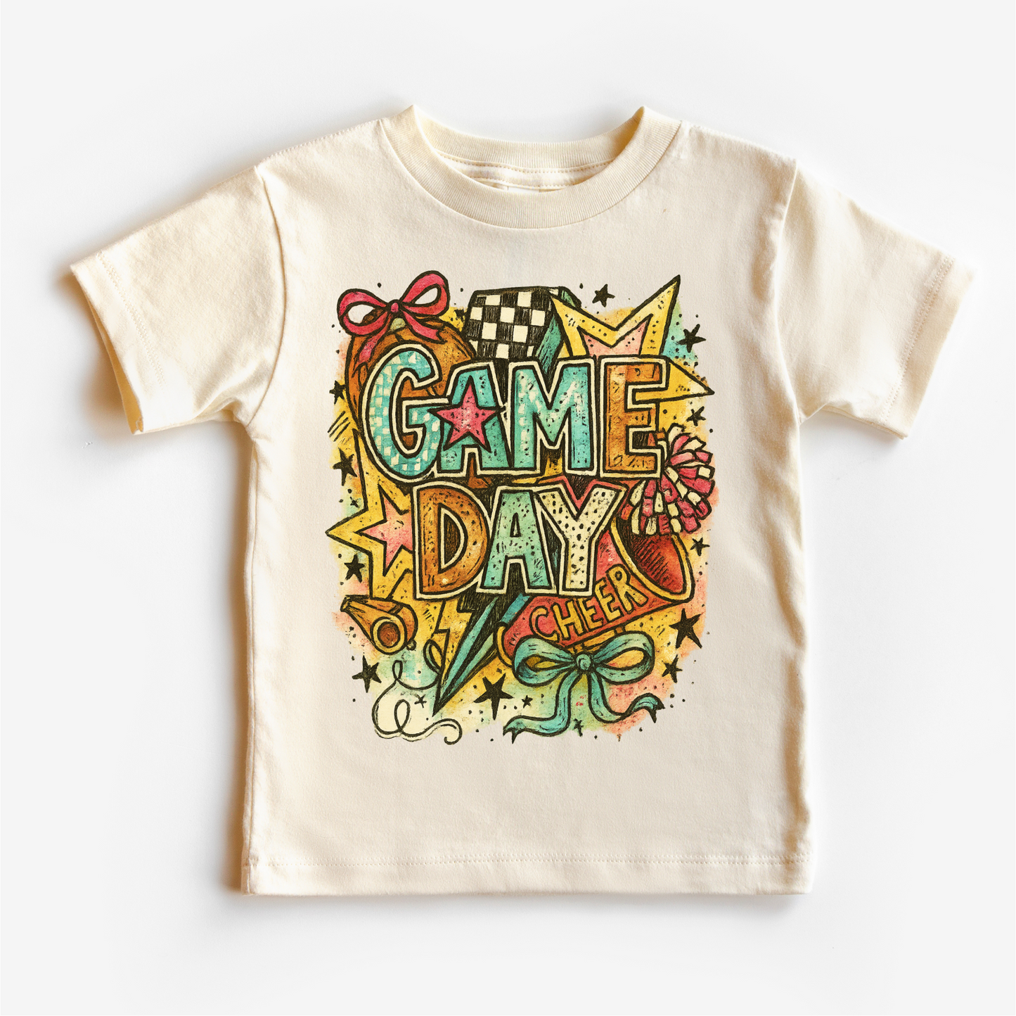 Girls Game Day Sporty Football Shirt Football Tee MZ46