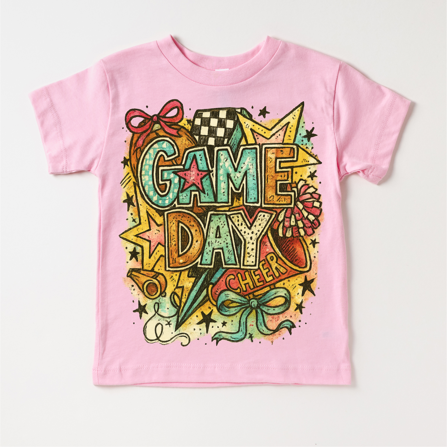 Girls Game Day Sporty Football Shirt Football Tee MZ46