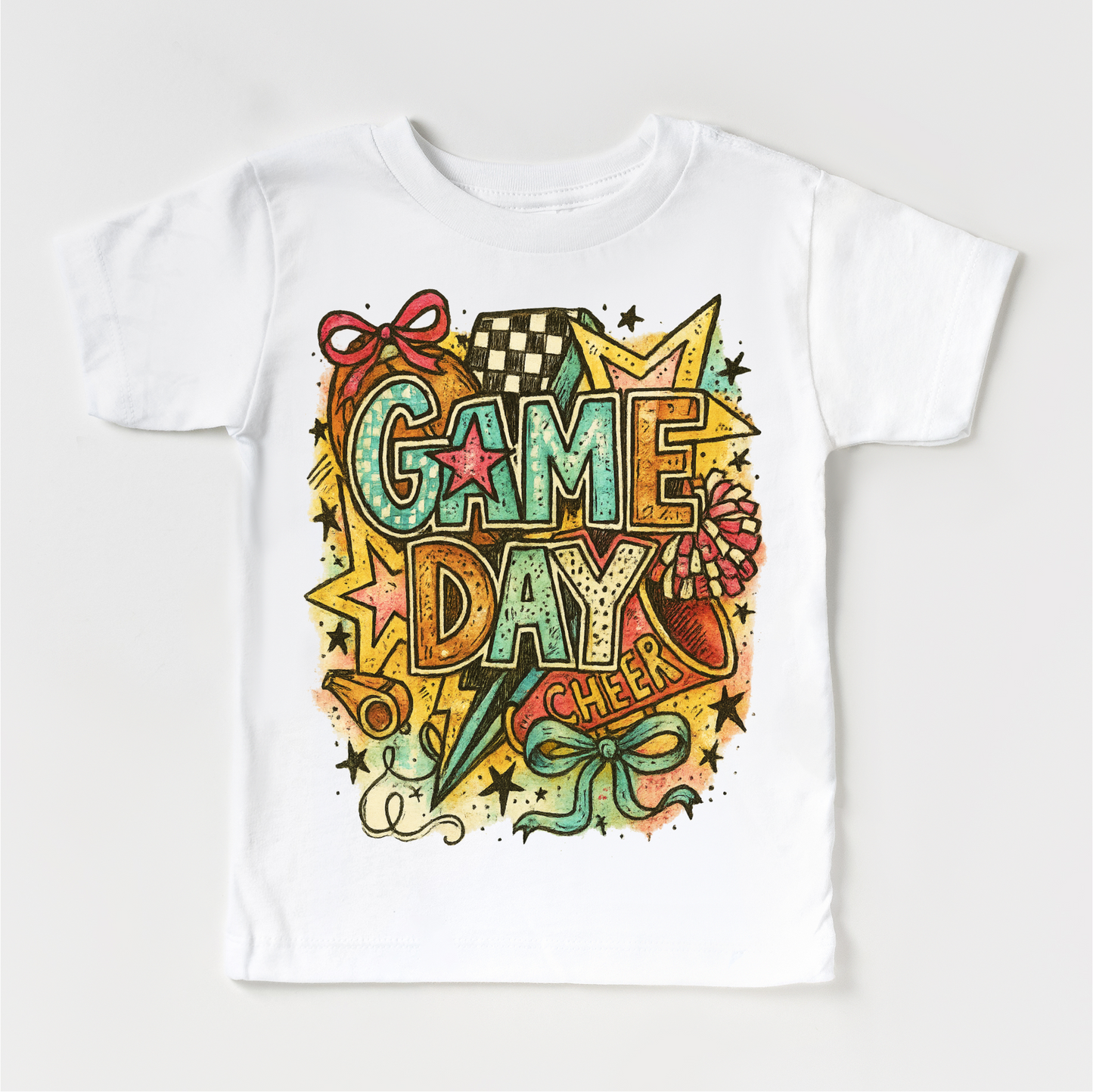 Girls Game Day Sporty Football Shirt Football Tee MZ46