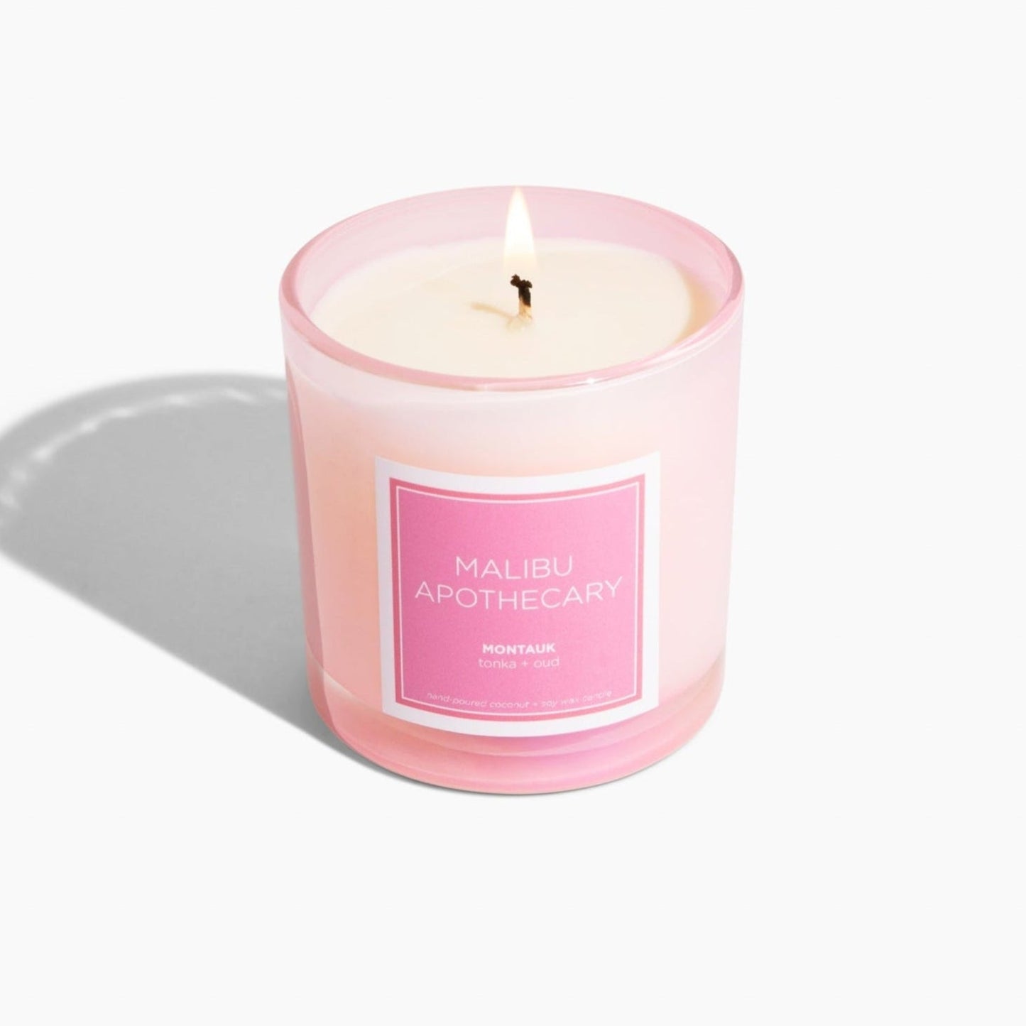 Iridescent Pink Coconut Soy Wax Candle Malibu Apothecary