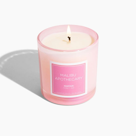 Iridescent Pink Coconut Soy Wax Candle Malibu Apothecary