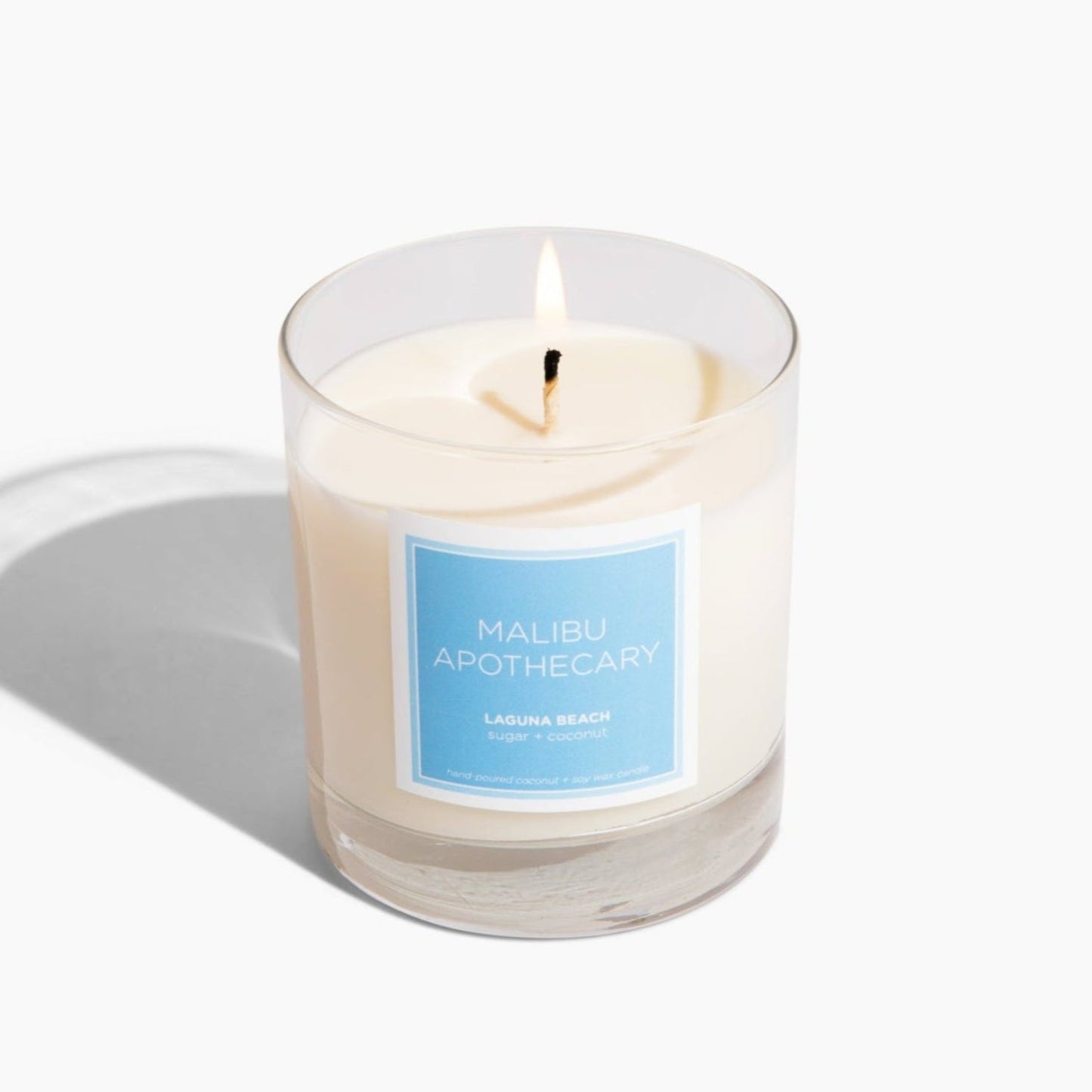 Clear Gloss Blue Accent Candle 8.5oz Coconut Soy Wax