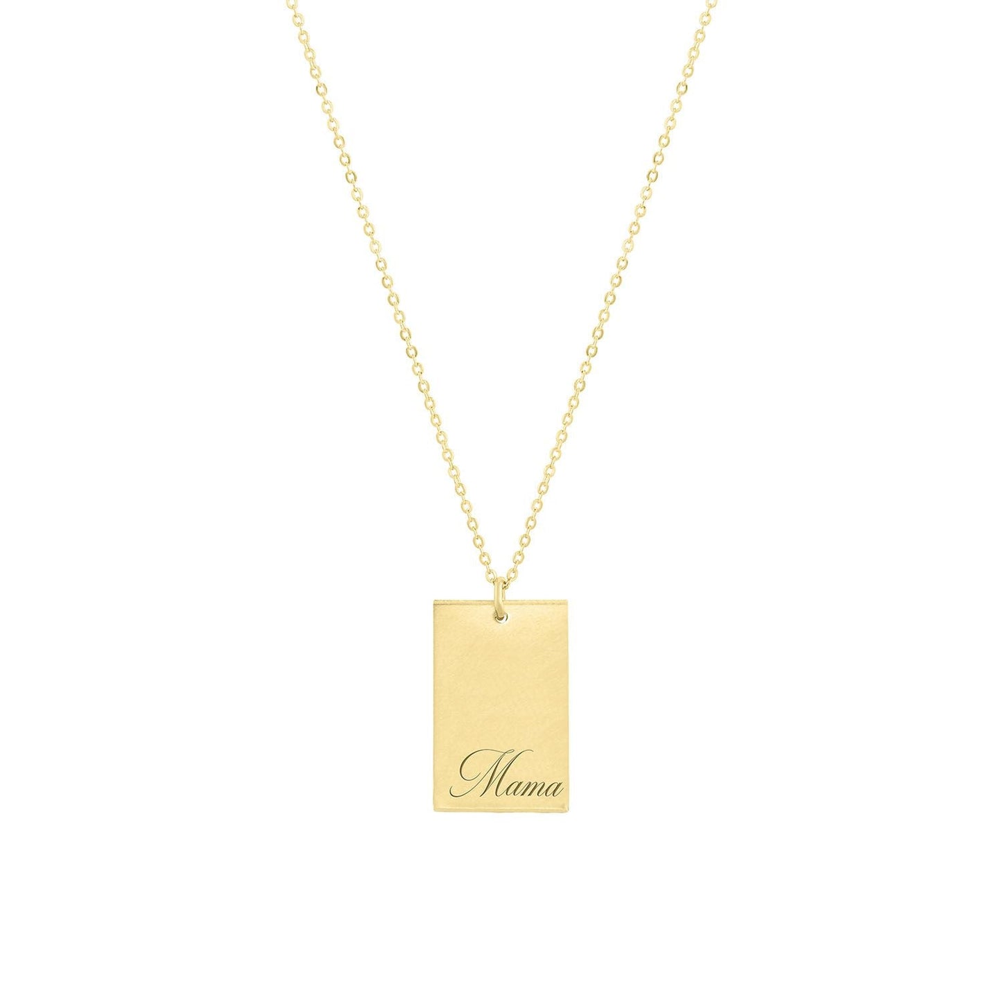 Gold Filled Rectangle Pendant Necklace 14k Mama Stella