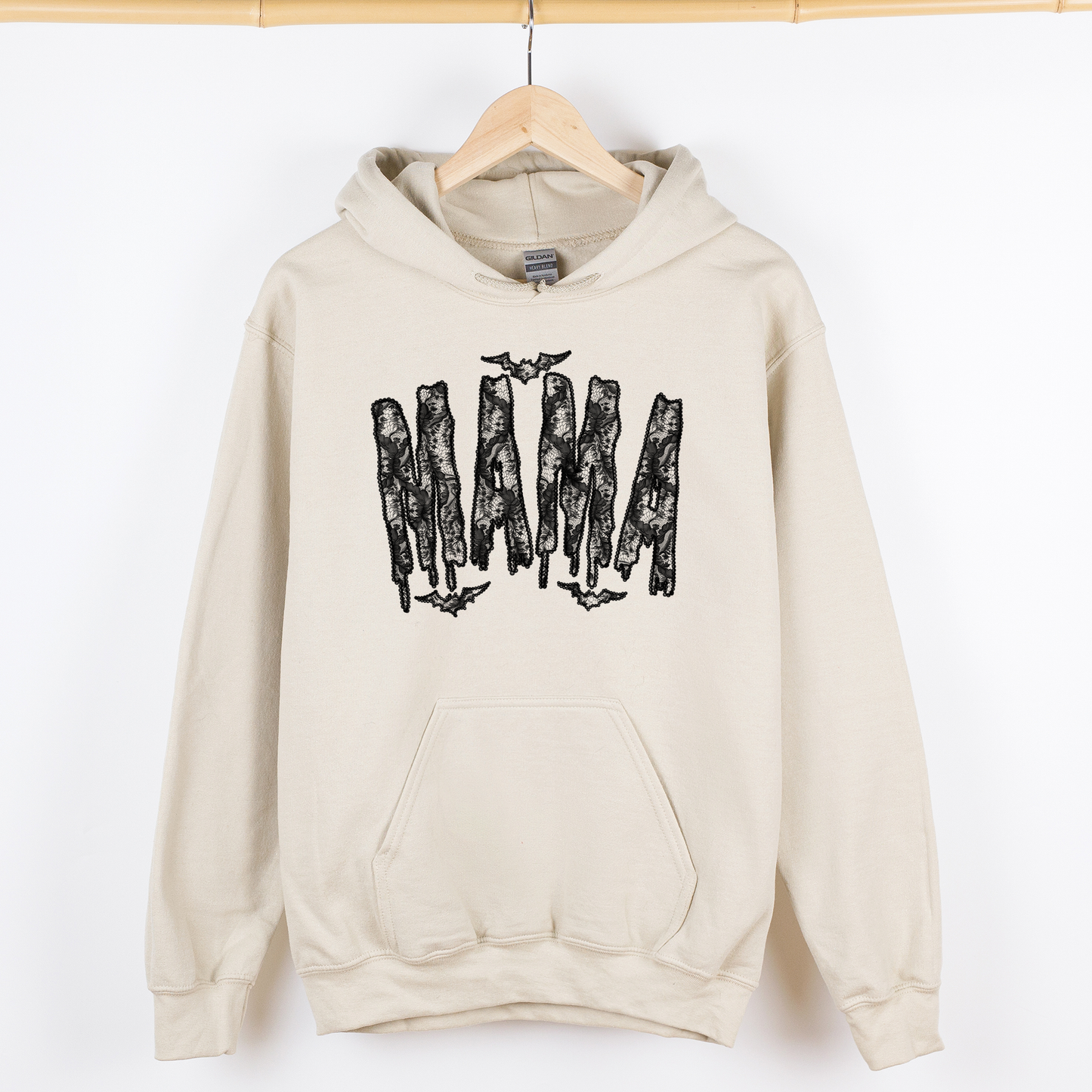 Mama, Faux Lace, Halloween, Coquette, Cute, Graphic Hoodie, Hooded Sweatshirt