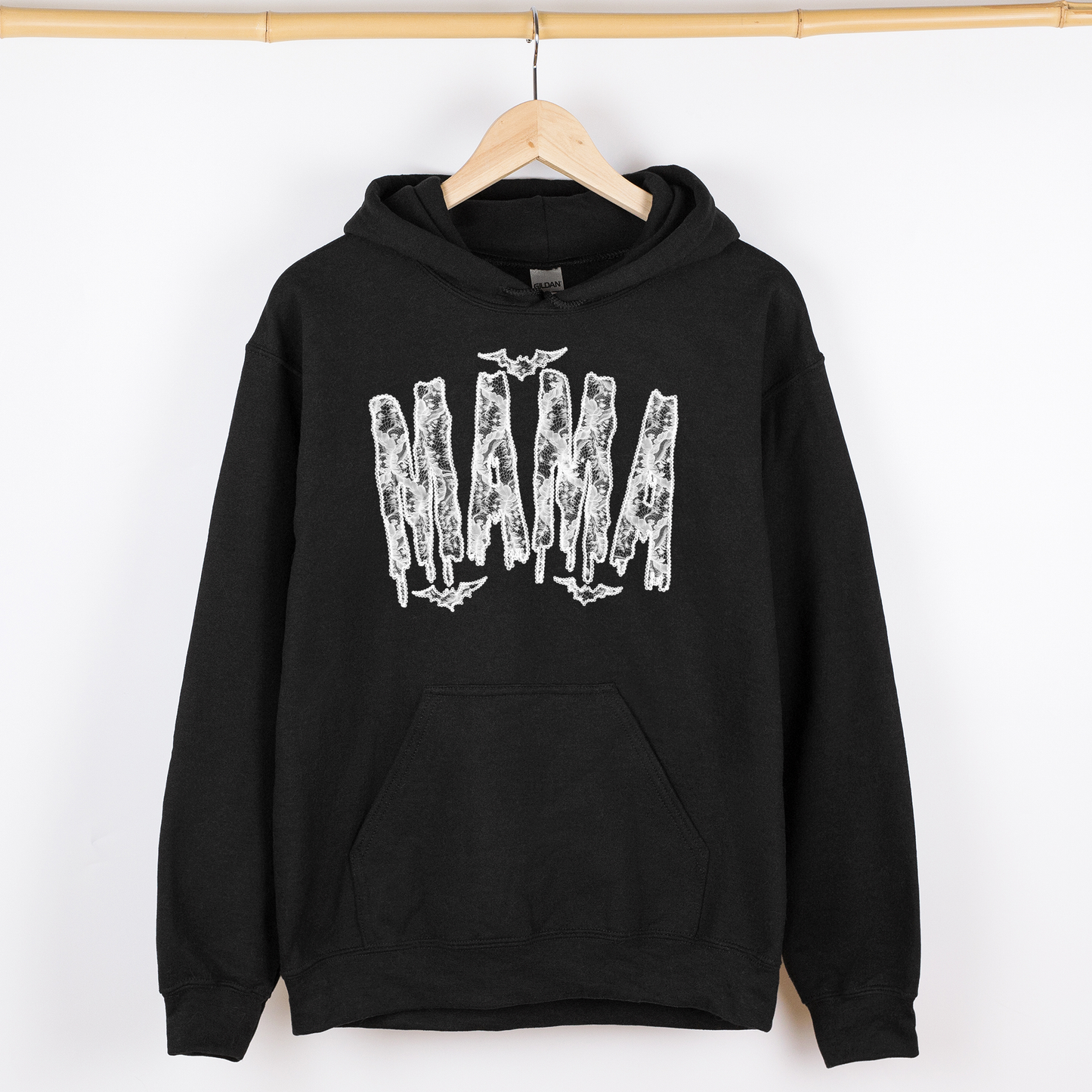 Mama, Faux Lace, Halloween, Coquette, Cute, Graphic Hoodie, Hooded Sweatshirt