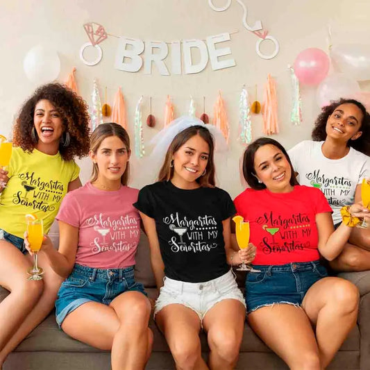 🍸 Margaritas With My Señoritas Best Friends Matching T-Shirts