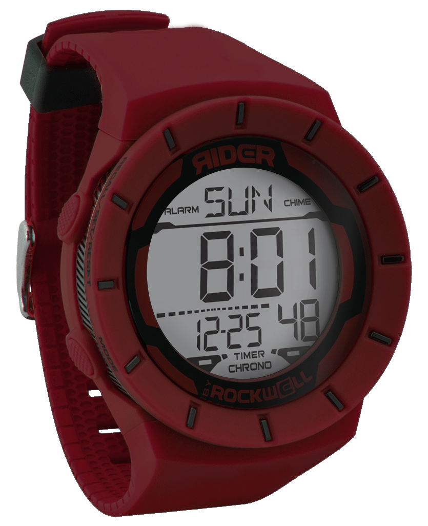 Coliseum Maroon/Black Digital Multifunction Watch Rockwell