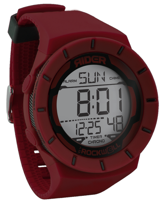 Coliseum Maroon/Black Digital Multifunction Watch Rockwell