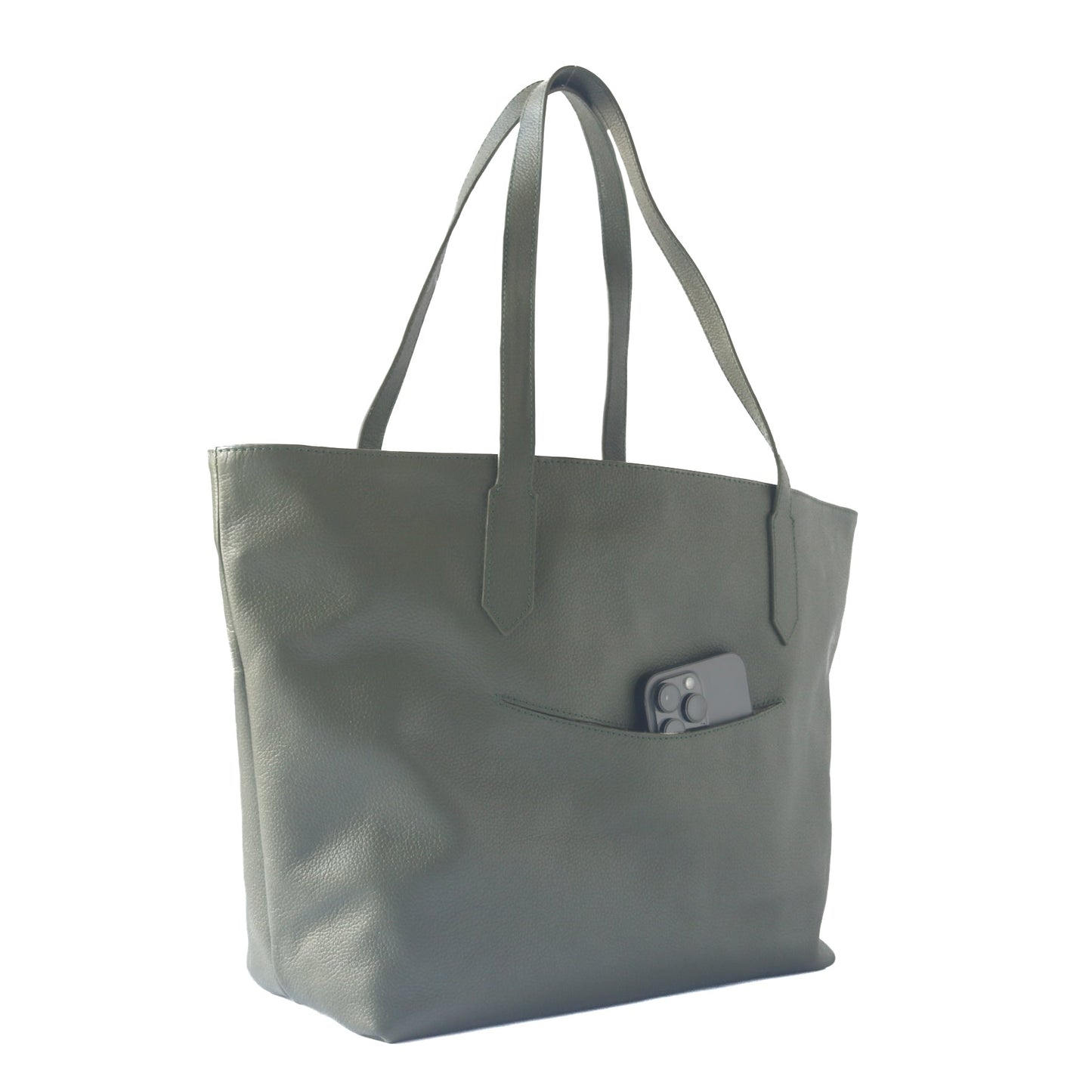 Leather Spacious Tote Bag Martina by Tin Marin