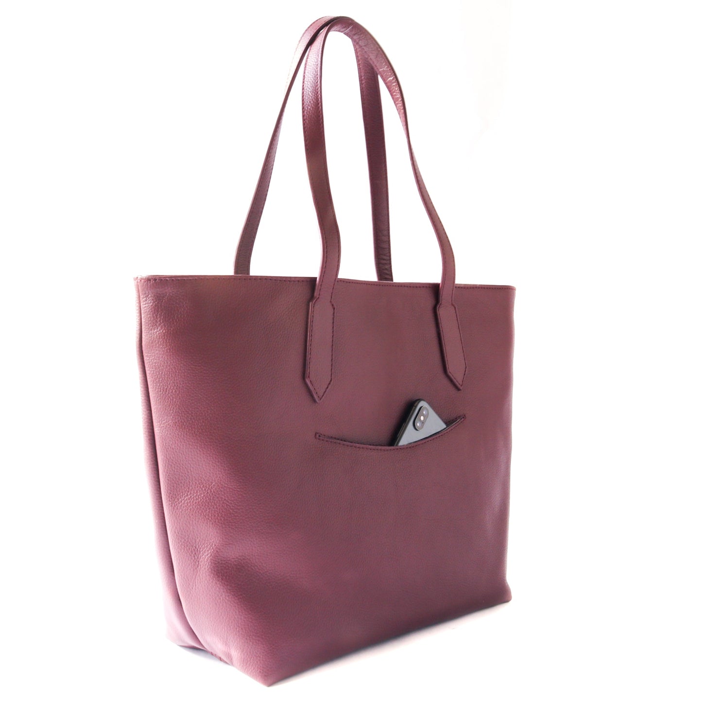 Leather Spacious Tote Bag Martina by Tin Marin