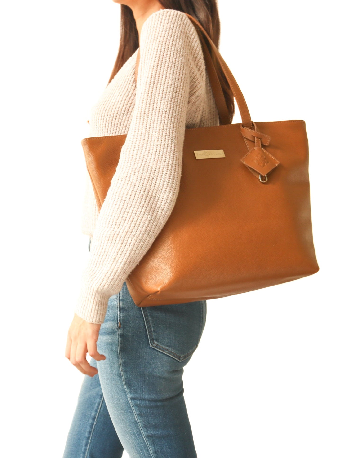Leather Spacious Tote Bag Martina by Tin Marin