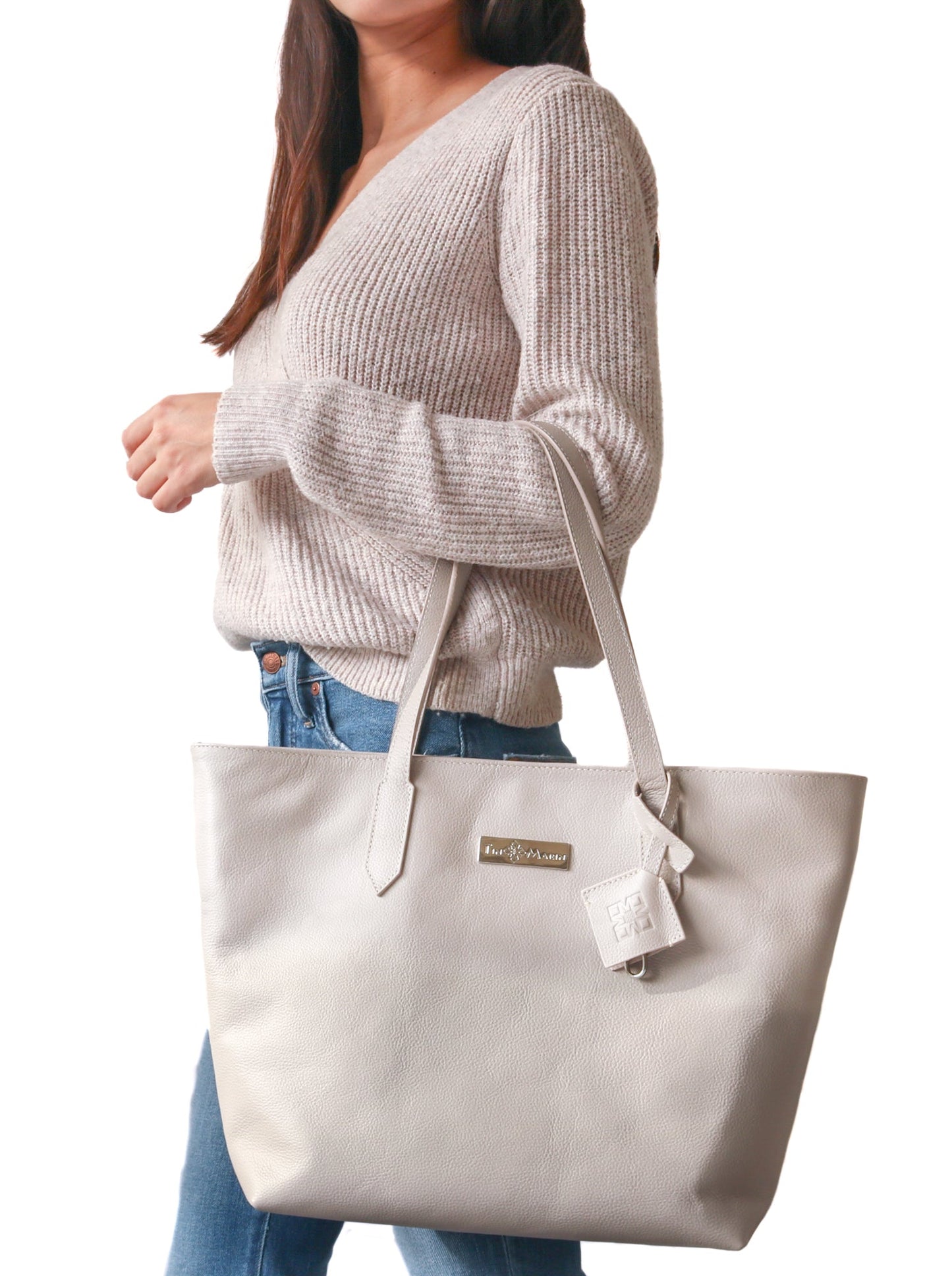 Leather Spacious Tote Bag Martina by Tin Marin