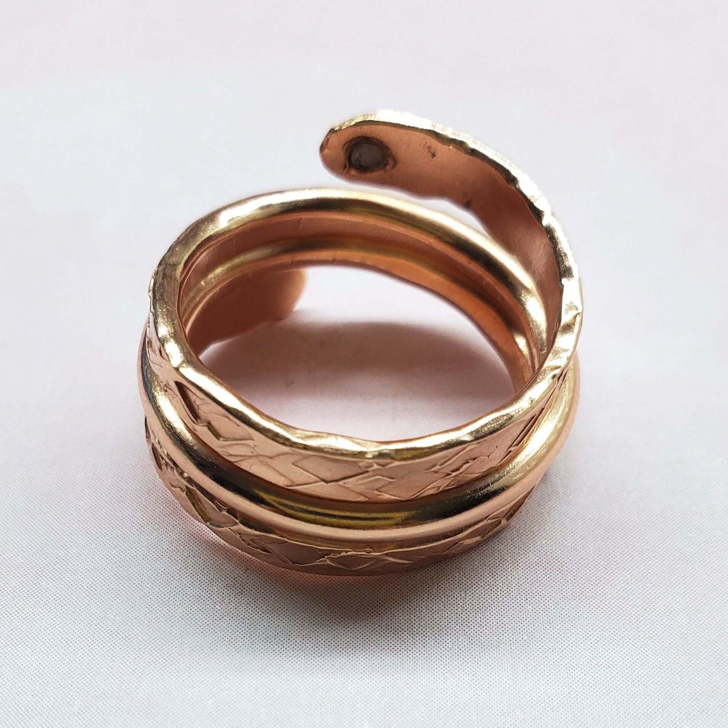 Copper Crystal Embedded Wrap Ring Stackable Brides Mag Alexa Martha