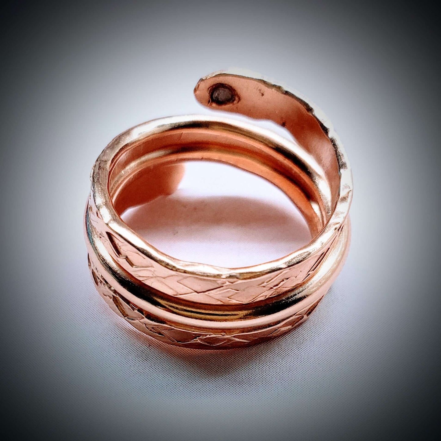 Copper Crystal Embedded Wrap Ring Stackable Brides Mag Alexa Martha