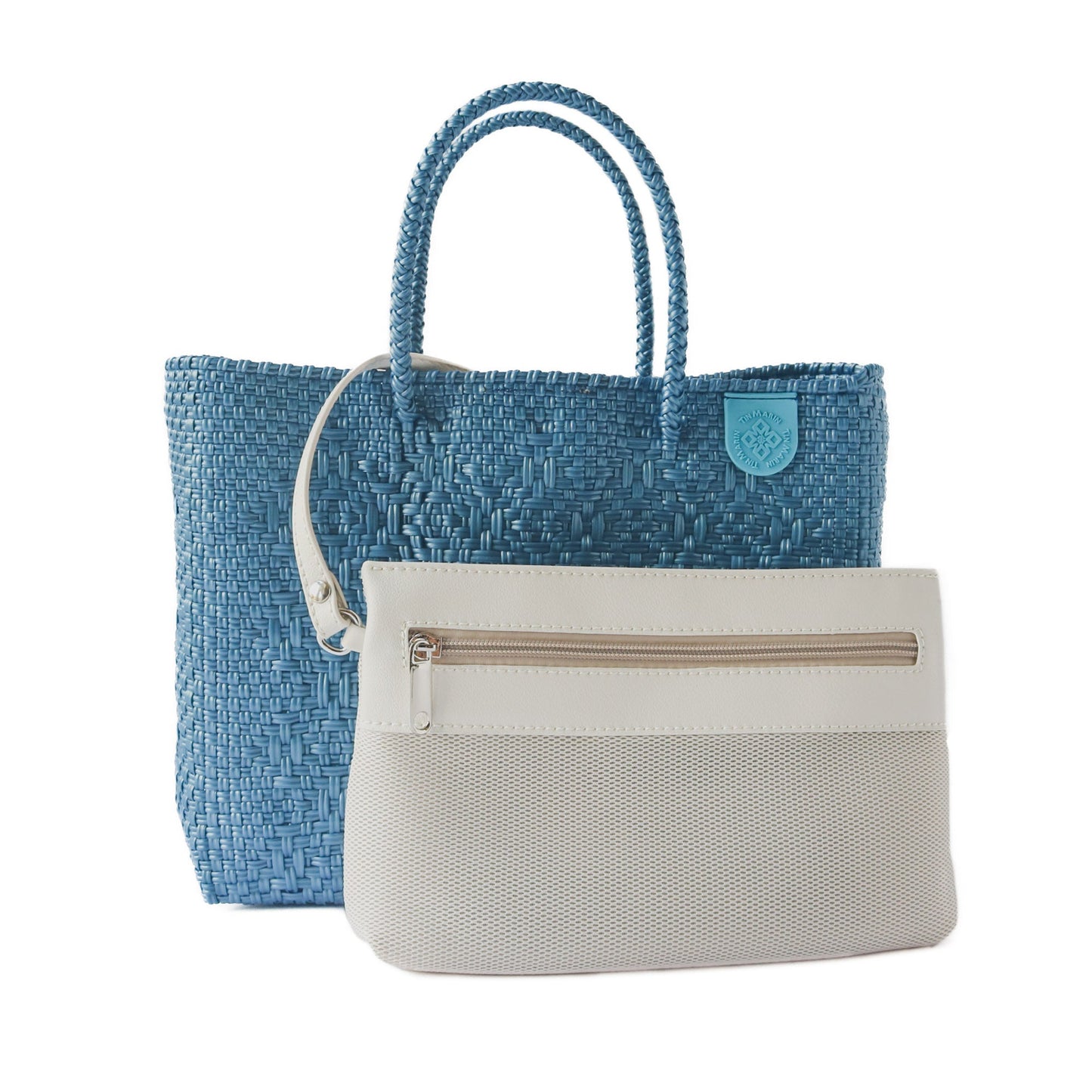 Medium Woven Resort Crossbody Bag Handwoven 100% Recycled Plastic Maui