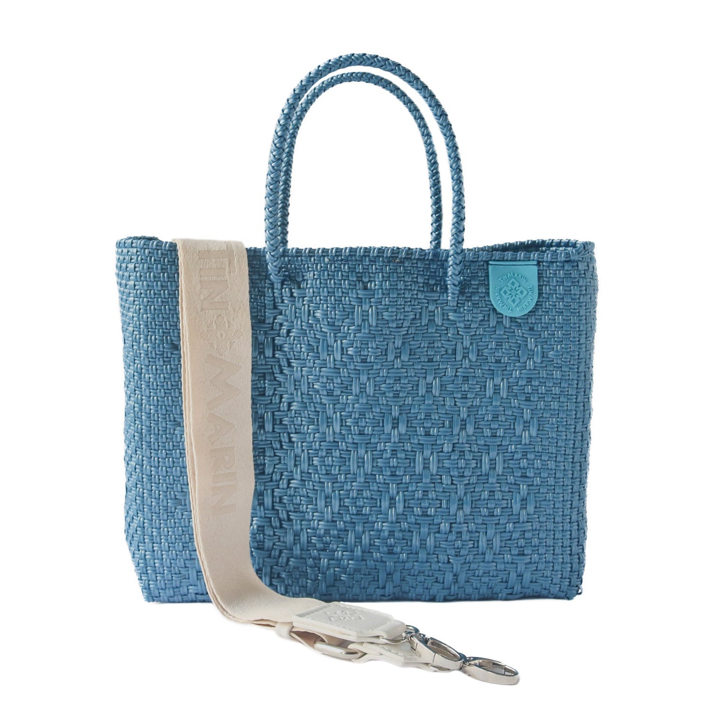 Medium Woven Resort Crossbody Bag Handwoven 100% Recycled Plastic Maui