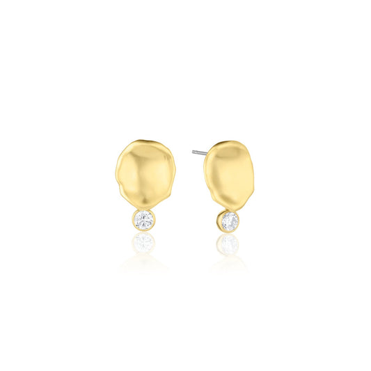 Matte Gold Cubic Zirconia Earrings Maxine