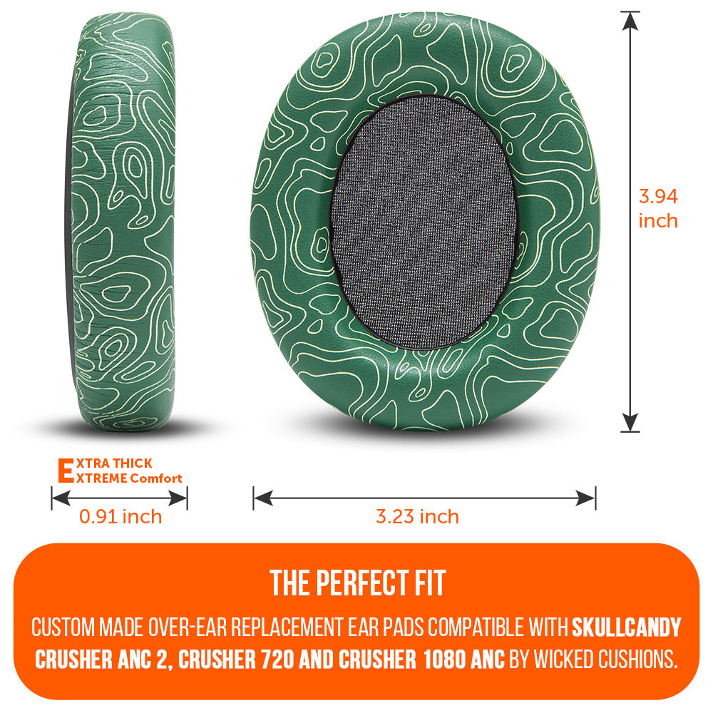 Upgraded Skullcandy Crusher ANC 2, Crusher 720 and Crusher 1080 ANC Earpads - WC PadZ Crusher ANC 2