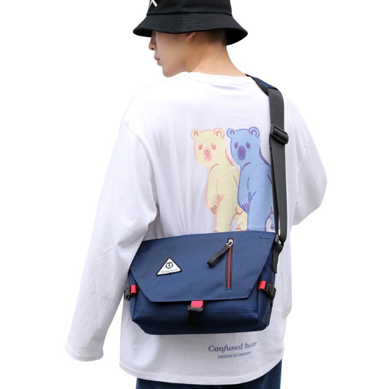 Medium Two-Color Messenger Bag
