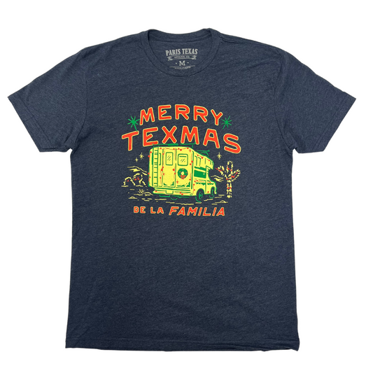 Merry Texmas Midnight Navy Unisex T-Shirt Paris Texas Apparel Co