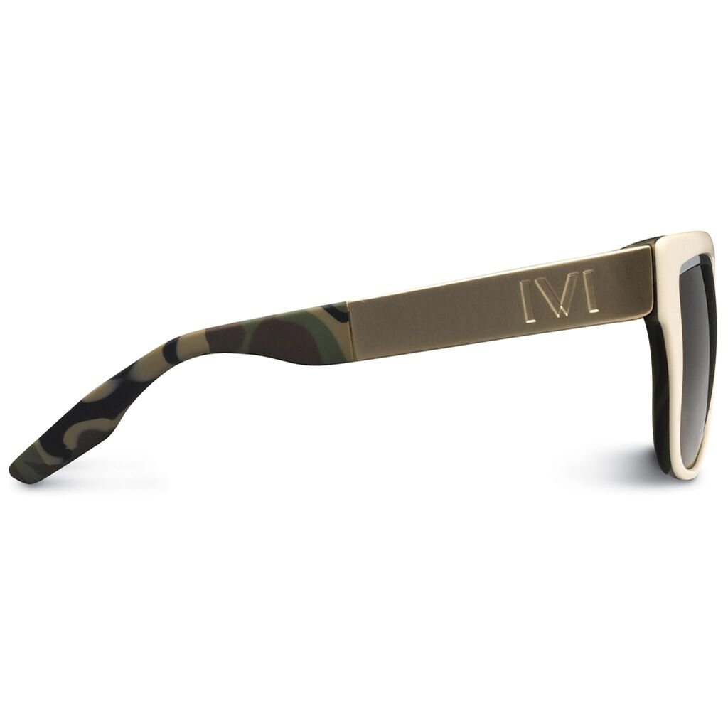 Dusky Polished Ivory Brushed Aluminum Green Grey Lens Sunglasses