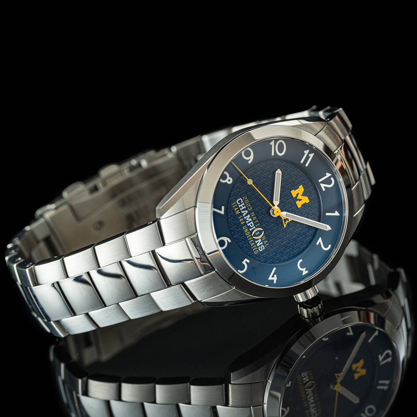 Michigan 2023 National Champions CFP Timepiece - Kairos II (Stainless Steel)