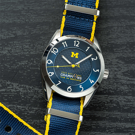 Michigan 2023 National Champions CFP Timepiece - Kairos II (Stainless Steel)