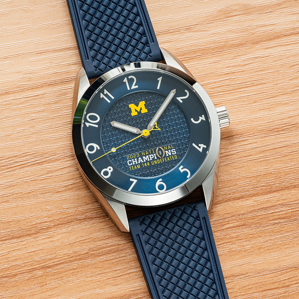 Michigan 2023 National Champions CFP Timepiece - Kairos II (Stainless Steel)