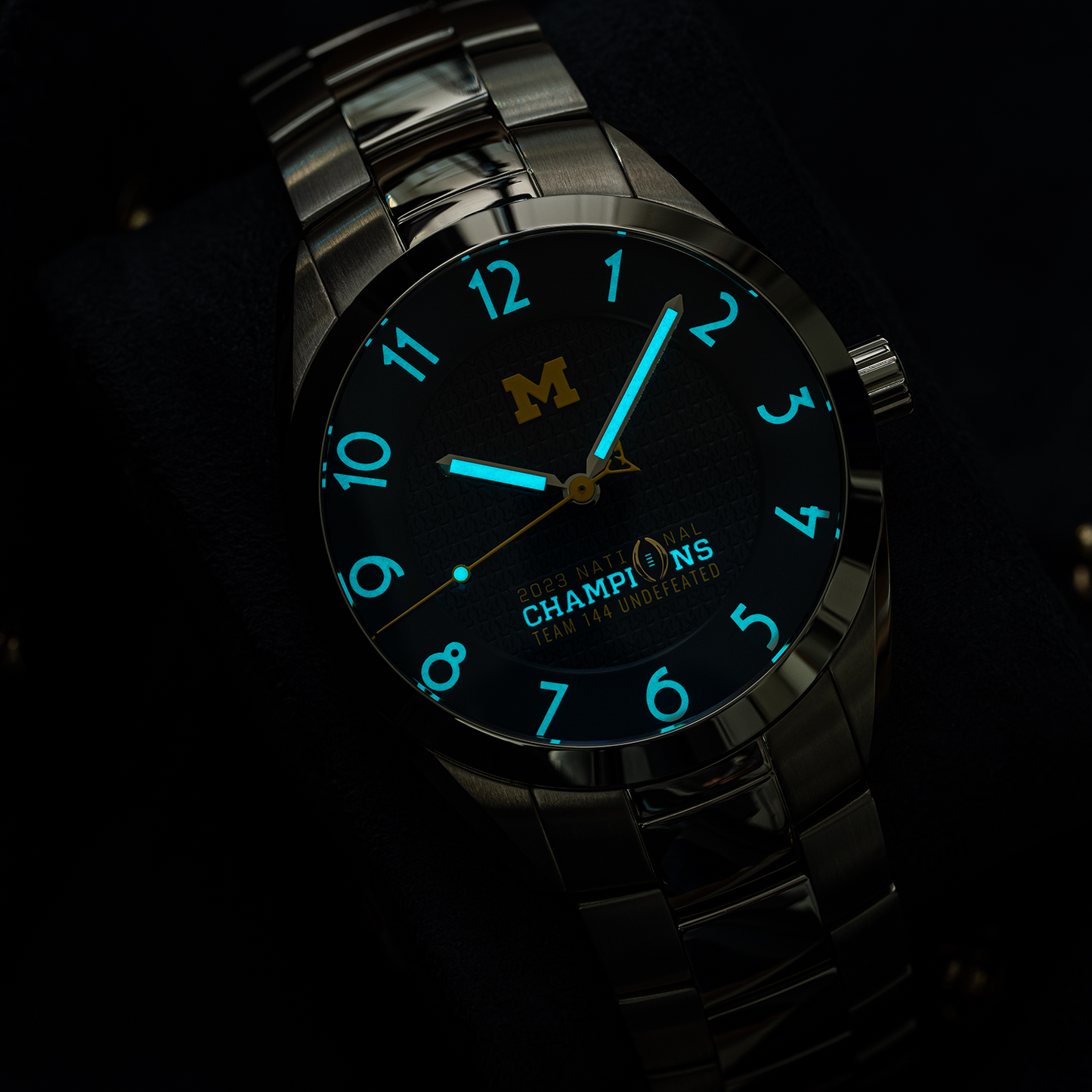 Michigan 2023 National Champions CFP Timepiece - Kairos II (Stainless Steel)