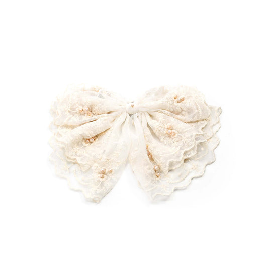 Milky Way Floral Lace Hair Barrette ADIBA