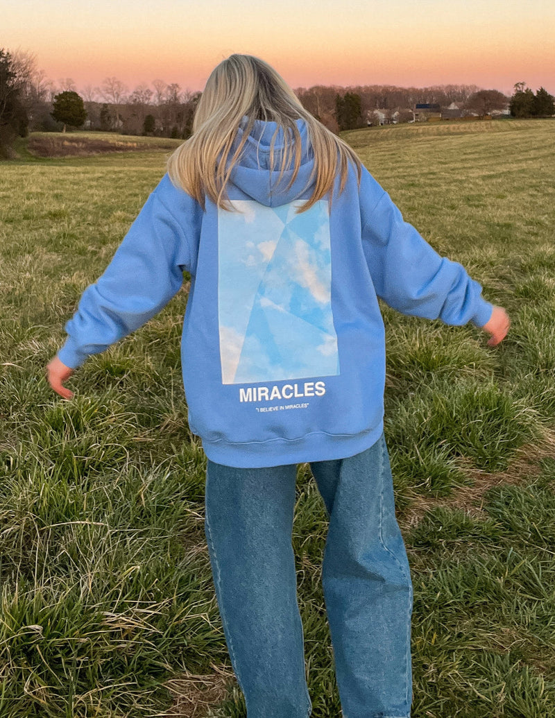 Blue Relaxed Fit Unisex Hoodie Miracles