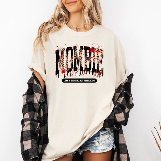 Mombie, Like A Zombie, But With Kids, Halloween, Funny, Mom Life, Witch, Spooky Tshirt Comfort Colors T-Shirt