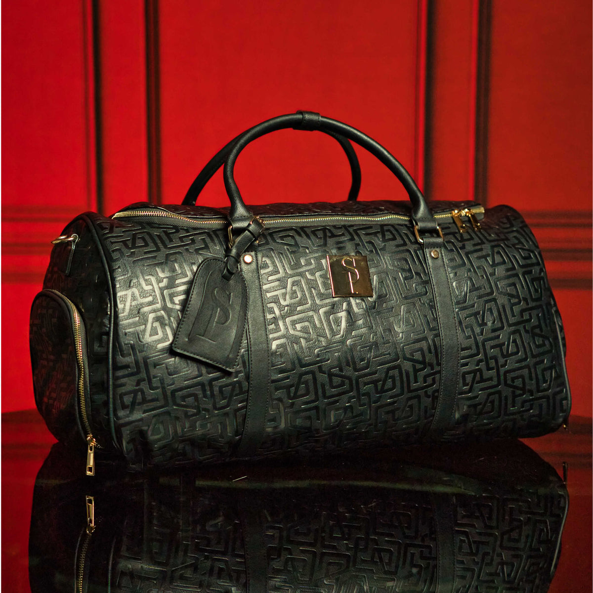 Monogram Leather Signature Bag Set Signature and Duffle