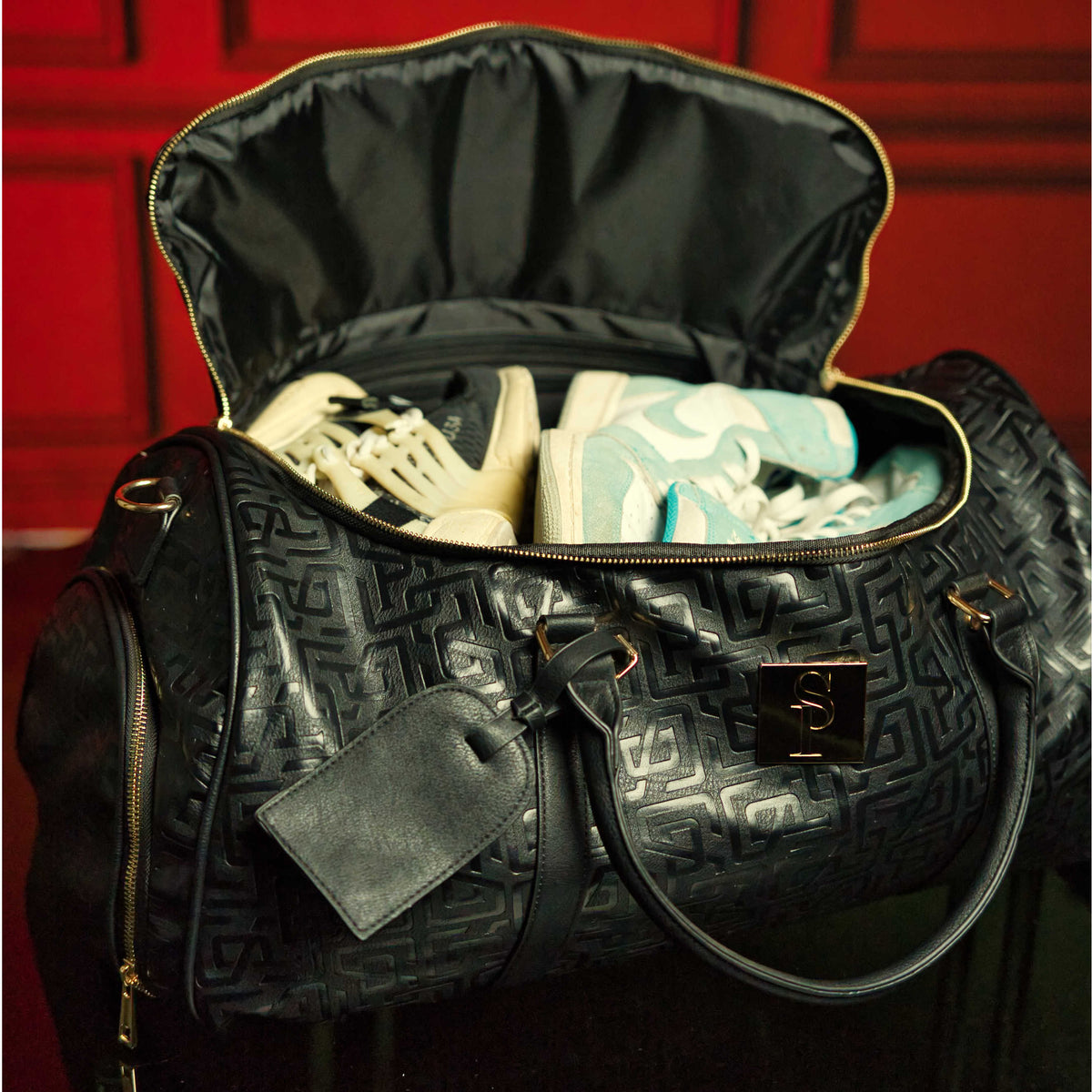 Monogram Leather Signature Bag Set Signature and Duffle