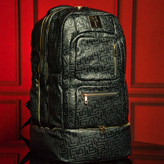 Black Monogram Patented Leather Carry-On Backpack Sole Premise