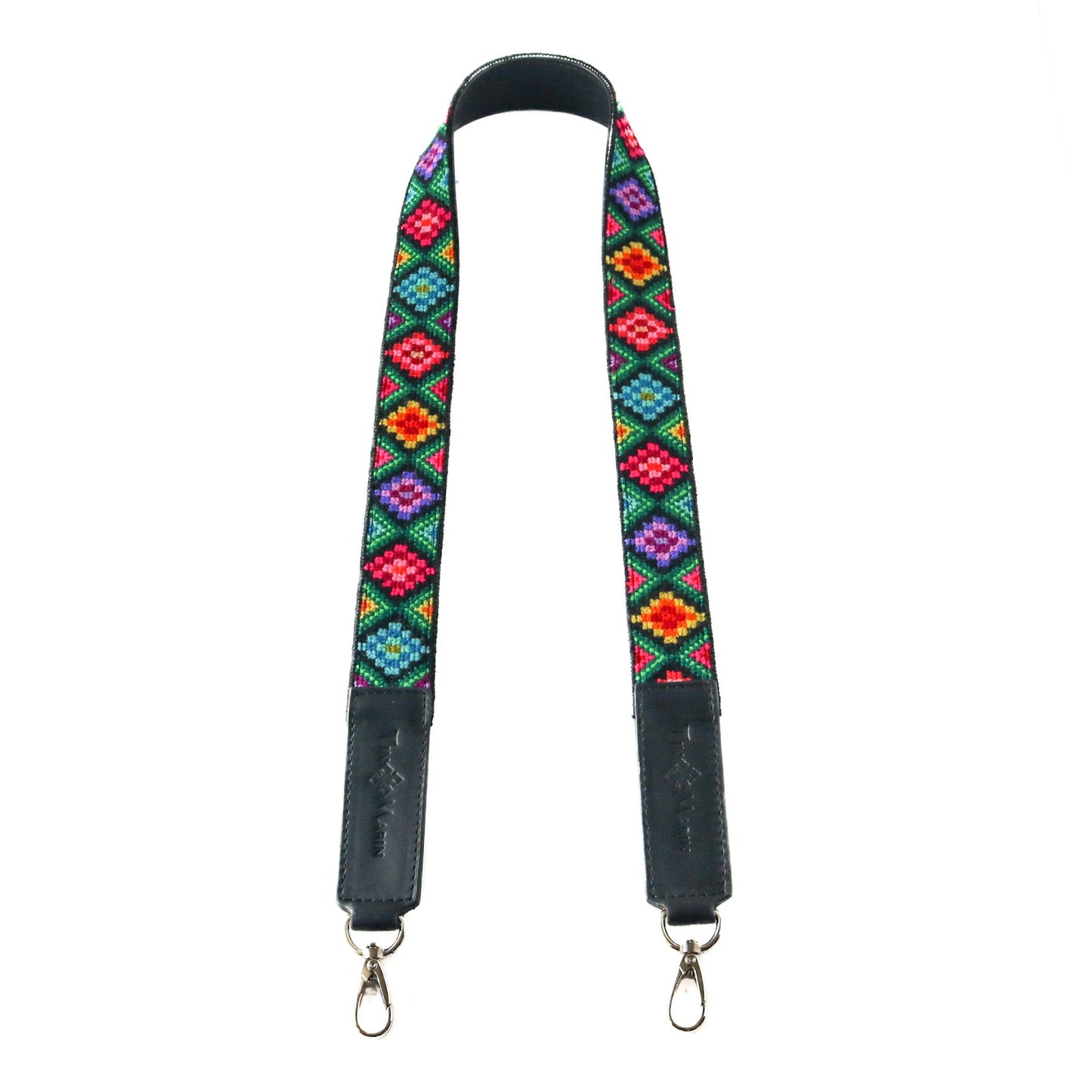 Mai Woven Multi Leather Bag Strap Tin Marin